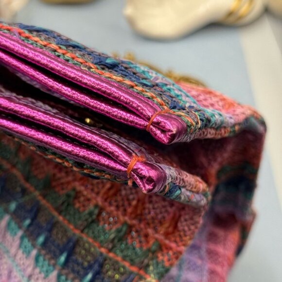 🆕 KURT GEIGER LONDONN 🧿 X MATTHEW WILLIAMSON Large Square Woven Shopper Tote - Picture 13 of 14